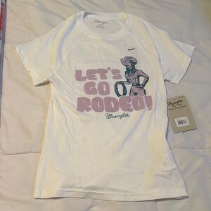 Wrangler Kids White 'Let's Go Rodeo' Tee